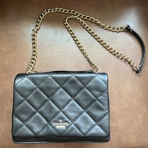 Black quilted Kate Spade purse
